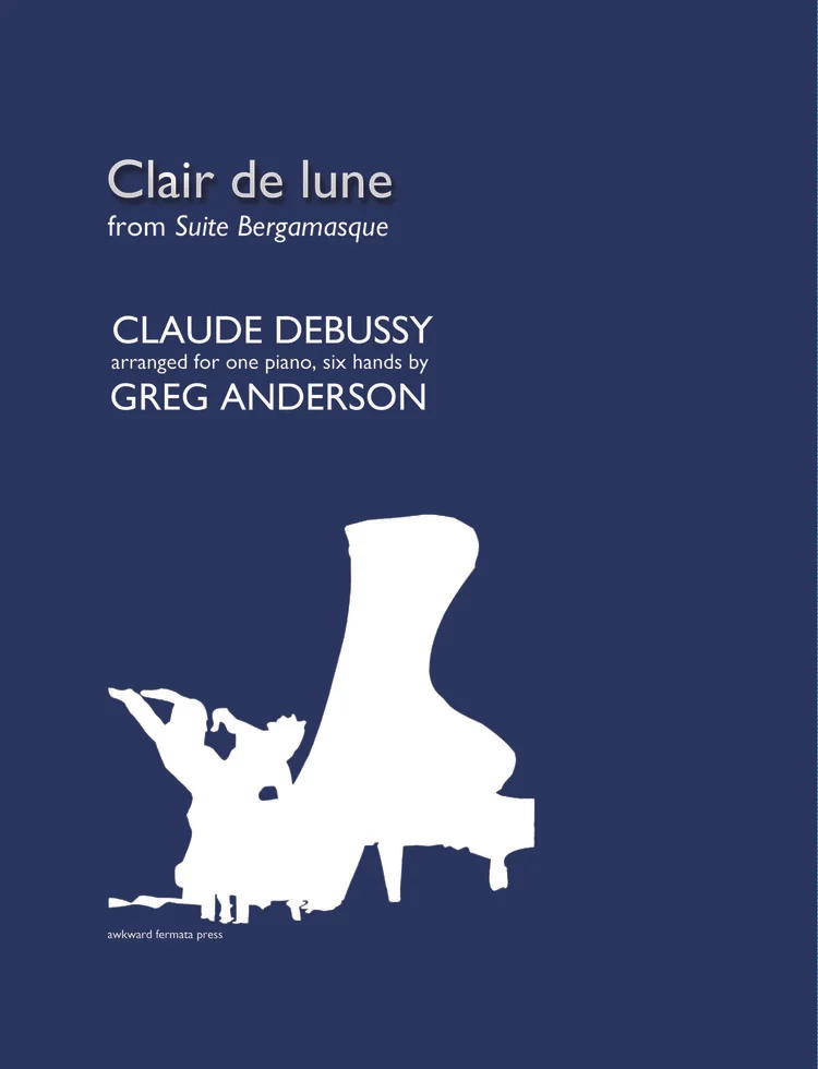 Debussy: Clair de lune (1 piano, 6 hands) — Anderson & Roe Piano Duo